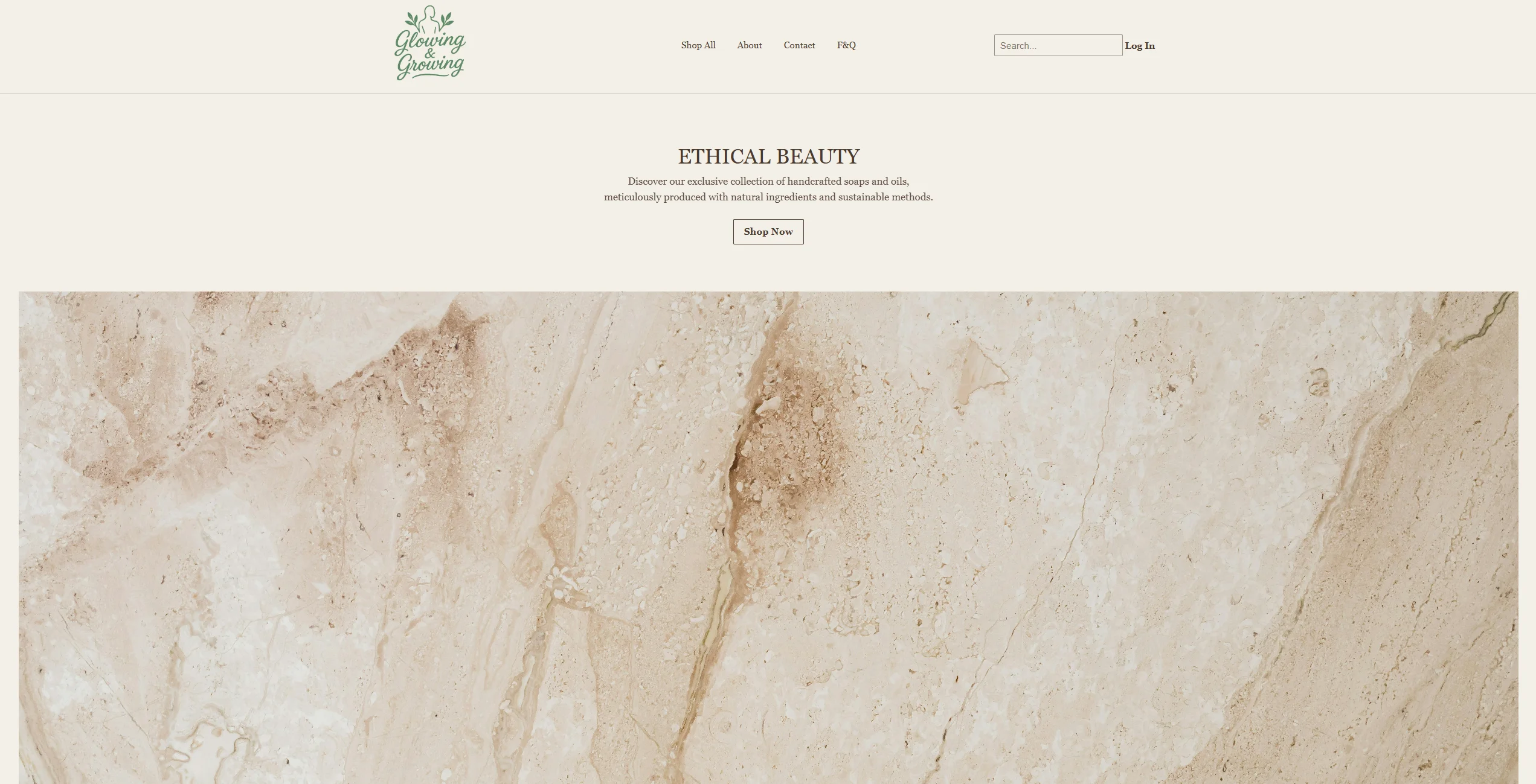 Glowing and Growing website project preview